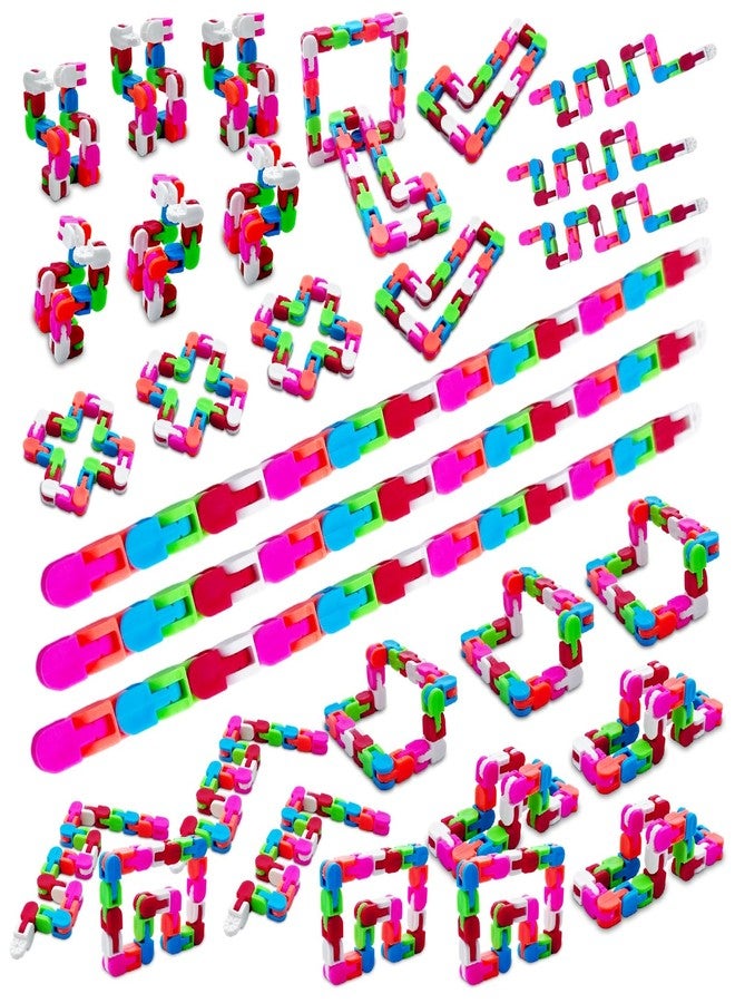 KOSIDEN 30pcs Party Favors,Wacky Tracks Fidget Toys Snap Click Toys, Bulk Toys for School Fidgets for Classroom Prize, Goodie Bag Stocking Stuffers, Birthday Christmas Students Gifts for Kids - Image 1